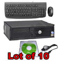 Dell P4 2.8GHz Desktop Computer V2 1GB Windows XP Pro - Lot of 10