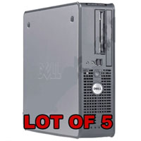 Dell Dual Core Desktop Computer 80GB HD, 2GB RAM - Lot of 5