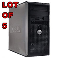 Dell P4 Desktop Computer 3.0GHz  2GB  80GB HD - Lot of 5
