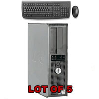 Dell Desktop Computer P4 3.0GHz, 1GB, 80 GB HD + Keyboard & Mouse - Lot of 5
