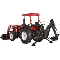 Brand New 50 HP Tractor w/ Front End Loader + Backhoe + Agricultural Tires