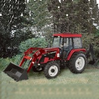 High Quality 82 HP 4WD Tractor w/ Front End Loader + Backhoe + Agricultural Tires