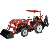 Brand New 25 HP 4WD Tractor w/ Front End Loader + Backhoe + Agricultural Tires