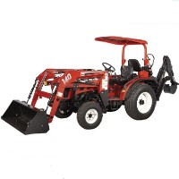 Brand New 25 HP 4WD Tractor w/ Front End Loader + Backhoe + Turf Tires