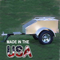 48" x 28" x 19" Aluminum Motorcycle / Car Trailer - Made in USA