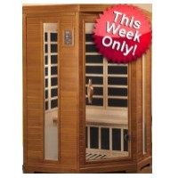 2-3 Person Infrared Sauna with 7 Carbon Heaters
