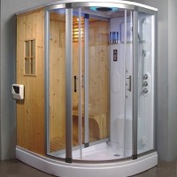 Aglow Dry Sauna With Shower Steam Room Combination