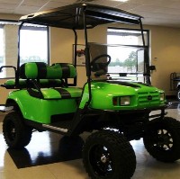 EZ-GO Lifted Lime Green 36 Volt Electric Golf Cart