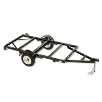 50" x 98" Black Foldable Utility Trailer w/ 1550 lbs Capacity