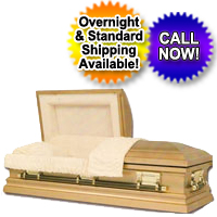 Stainless Steel Gold Casket