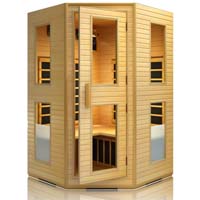 Brand New 3-4 Person Far Infrared Corner Sauna with Ceramic Heater